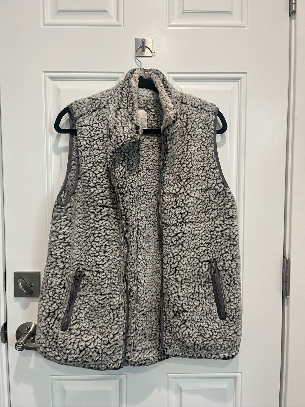 Thread & Supply Gray Sherpa Zip Vest